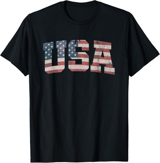 Patriotic American Flag T-Shirt for Men, Women, and Kids 