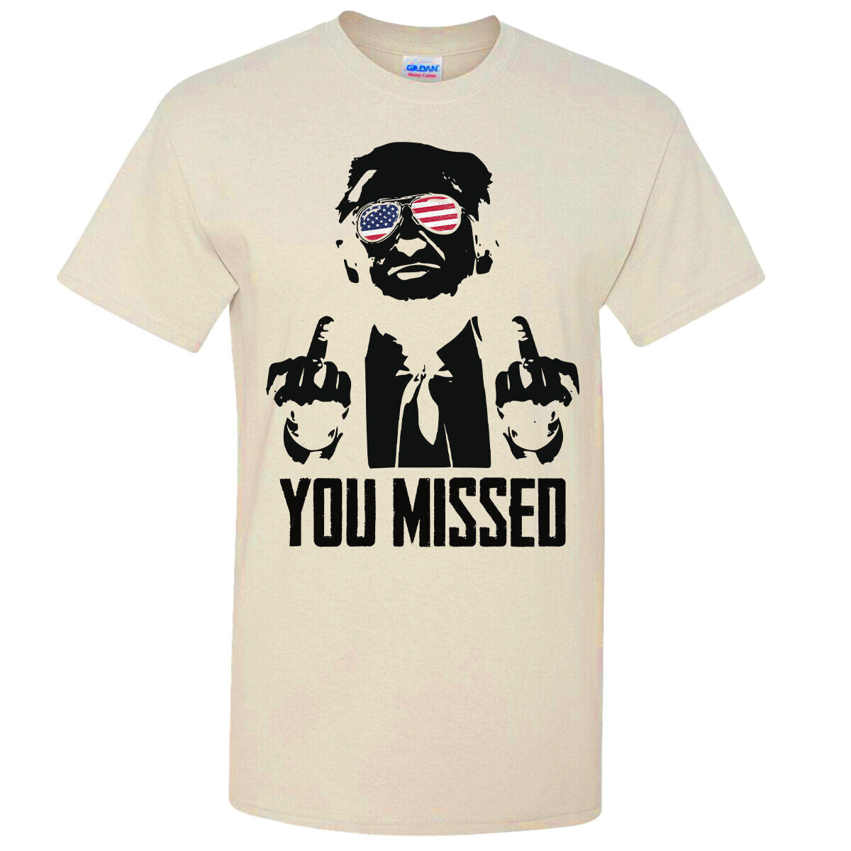 Trump You Missed T-Shirt Funny Trump 2024 Rally Shooting Unisex T-Shirt - Gildan