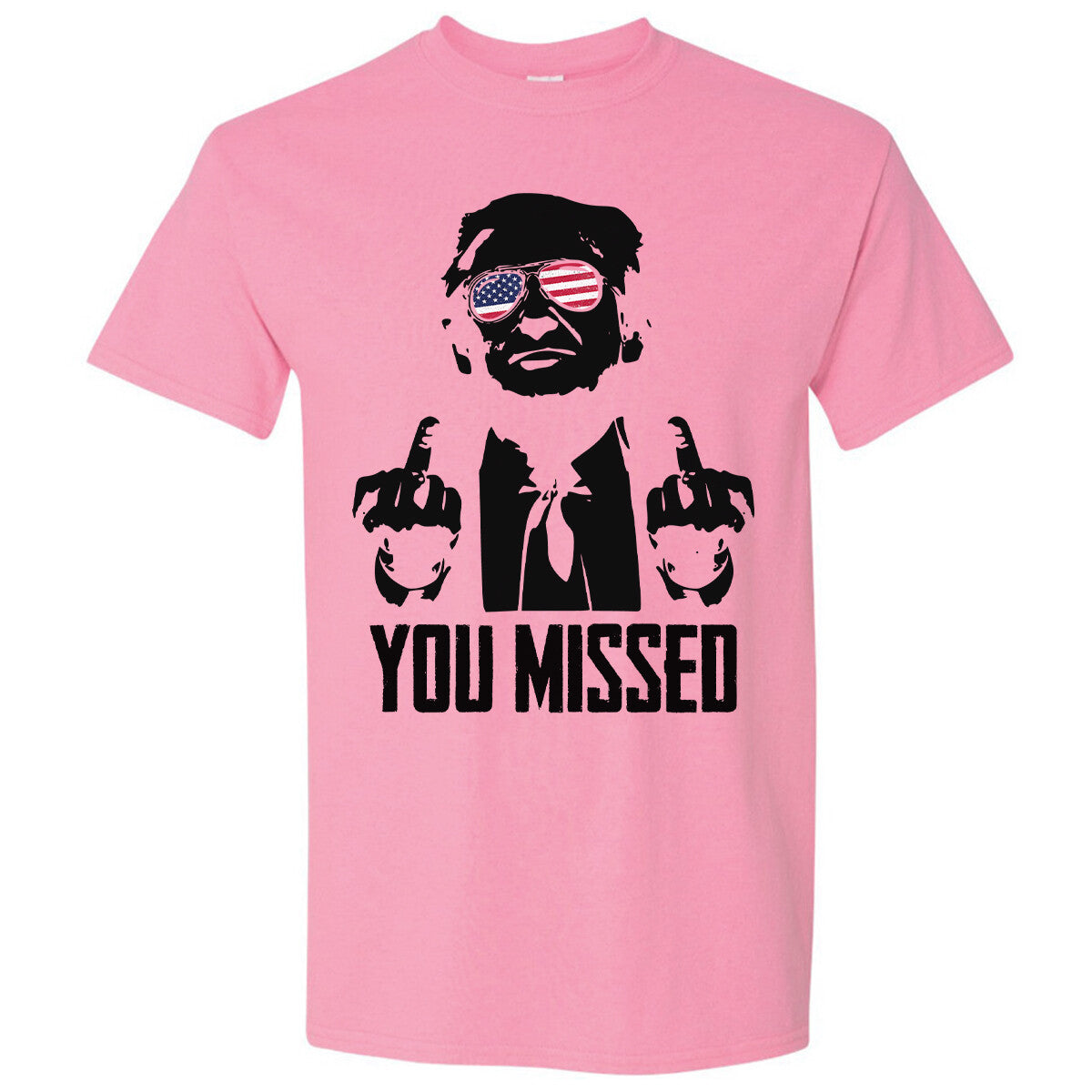 Trump You Missed T-Shirt Funny Trump 2024 Rally Shooting Unisex T-Shirt - Gildan